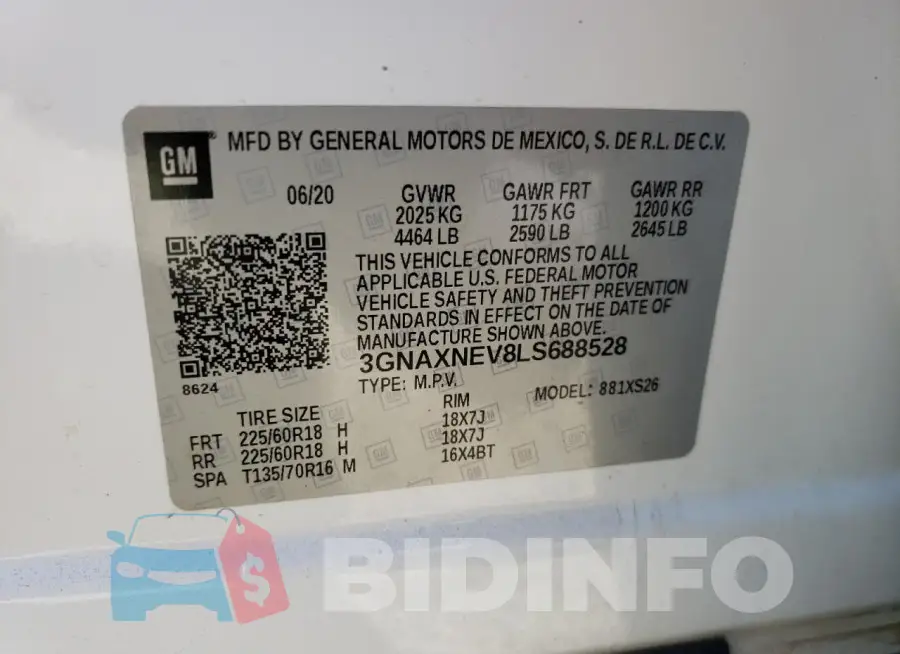 3GNAXNEV8LS688528 Photo# 13