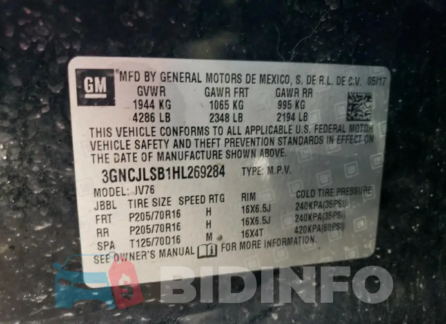 3GNCJLSB1HL269284 Photo# 12
