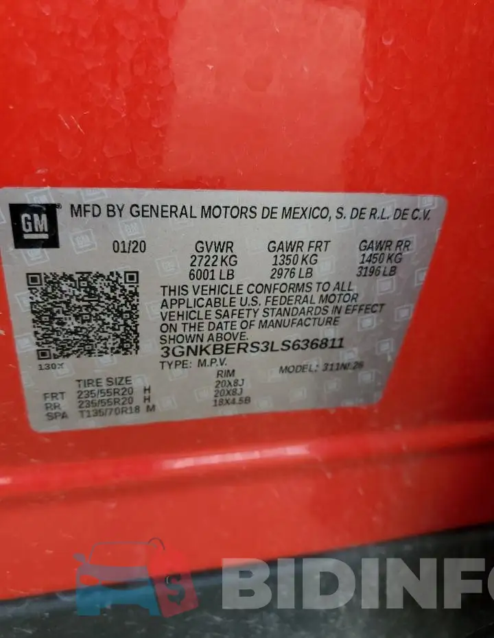 3GNKBERS3LS636811 Photo# 13