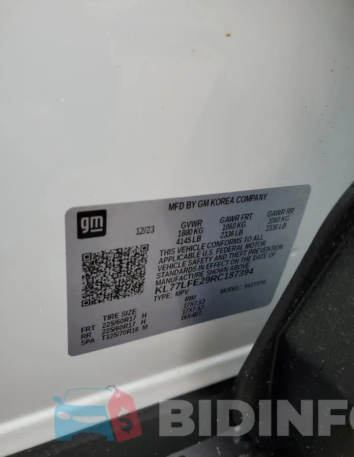 KL77LFE29RC187394 Photo# 13