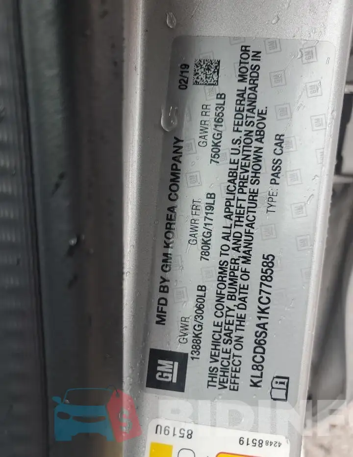 KL8CD6SA1KC778585 Photo# 12
