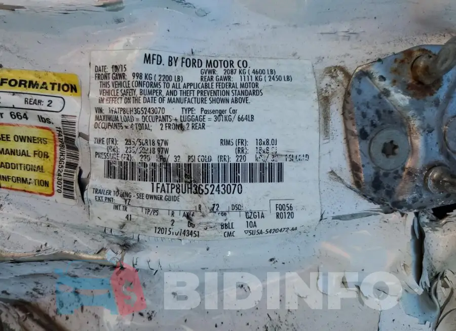 1FATP8UH3G5243070 Photo# 13