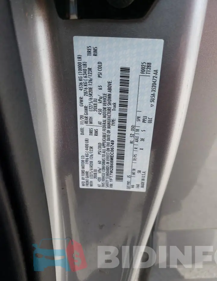 1FT7W2B68MEC06749 Photo# 12