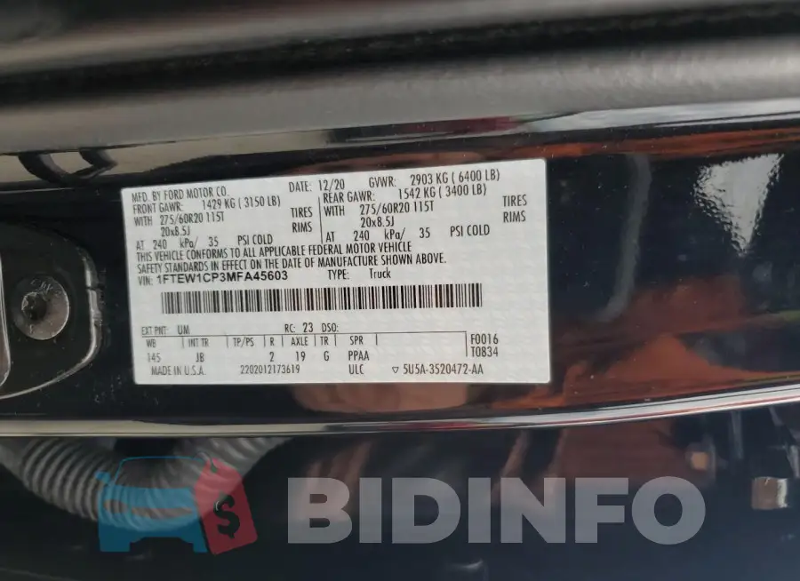 1FTEW1CP3MFA45603 Photo# 12