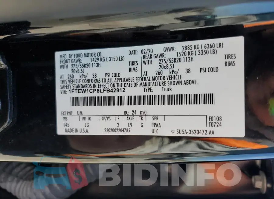 1FTEW1CP6LFB42812 Photo# 12