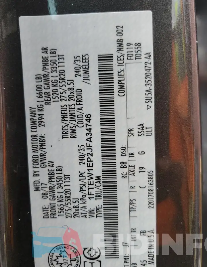 1FTEW1EP2JFA34746 Photo# 12