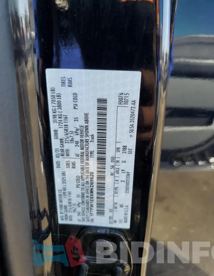 1FTFW1E8XMKD69620 Photo# 12