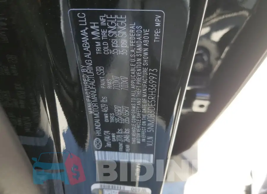 5NMJB3DE5RH369973 Photo# 13