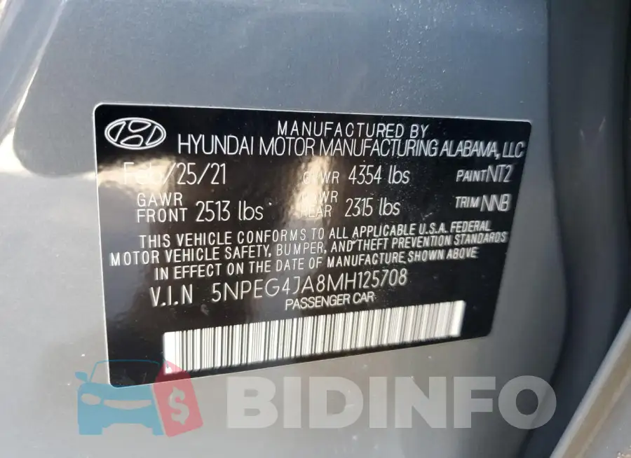 5NPEG4JA8MH125708 Photo# 12