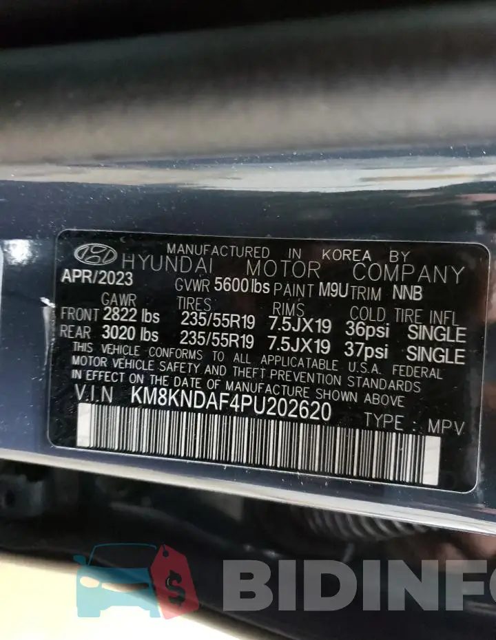 KM8KNDAF4PU202620 Photo# 12