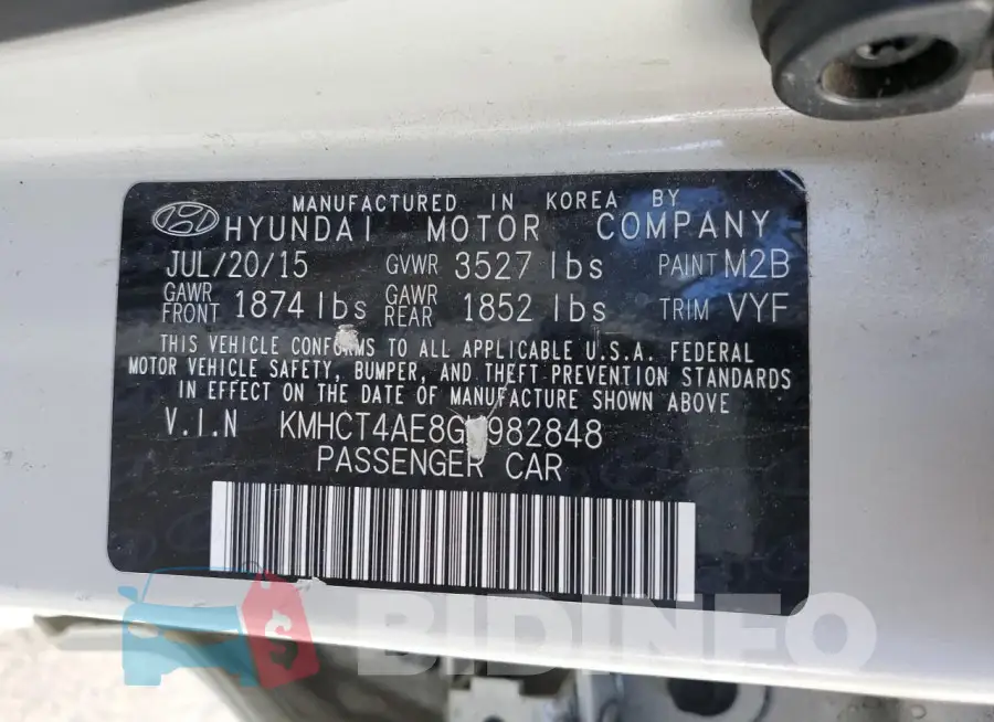 KMHCT4AE8GU982848 Photo# 12