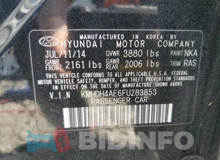 KMHDH4AE6FU283853 Photo# 12
