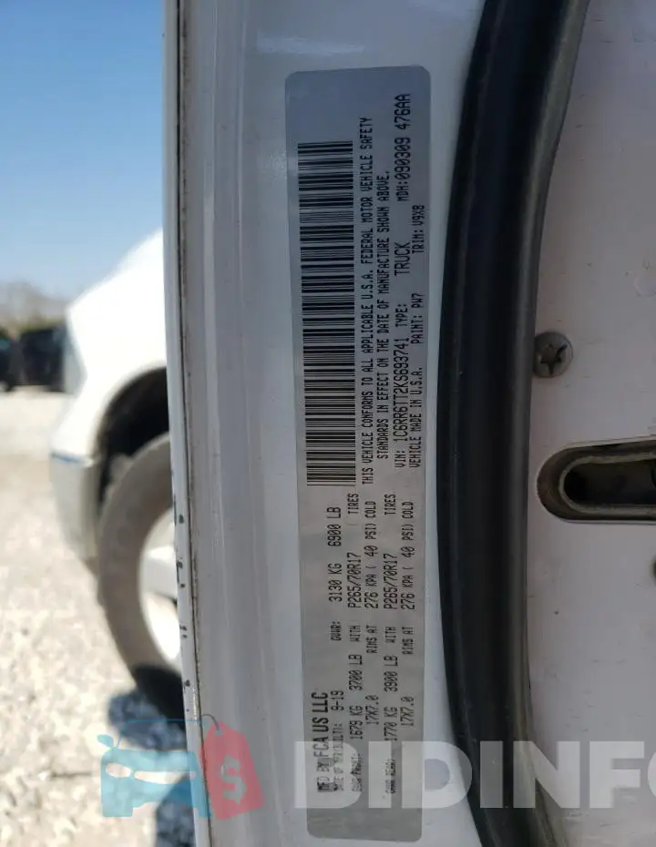 1C6RR6TT2KS693741 Photo# 12