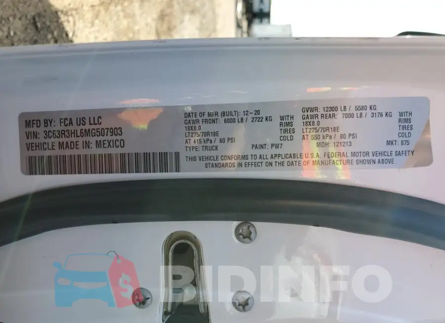 3C63R3HL6MG507903 Photo# 12