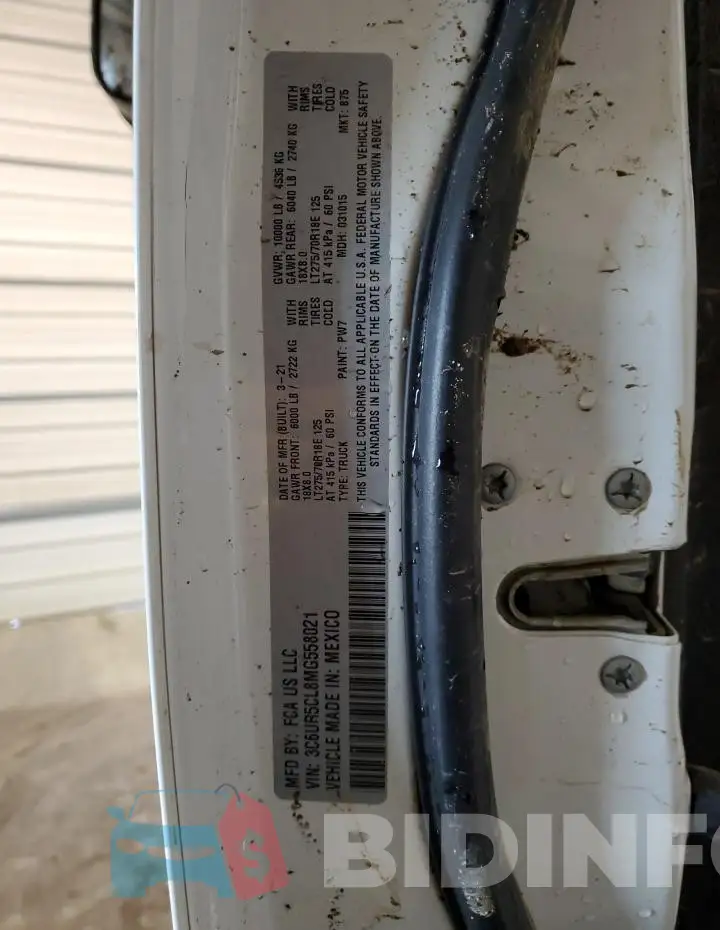 3C6UR5CL8MG558021 Photo# 12