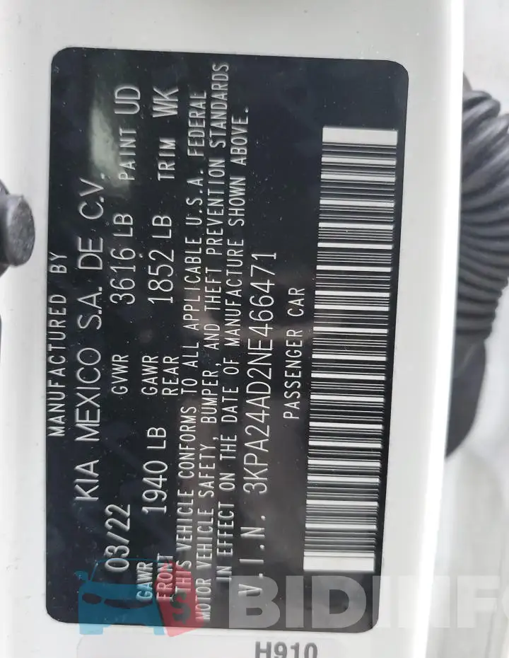 3KPA24AD2NE466471 Photo# 12