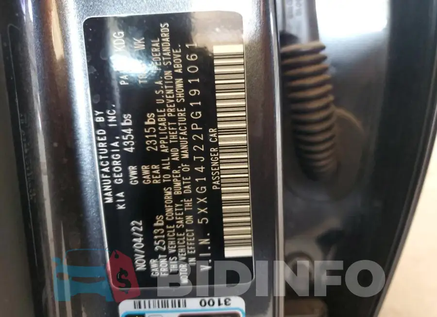 5XXG14J22PG191061 Photo# 13