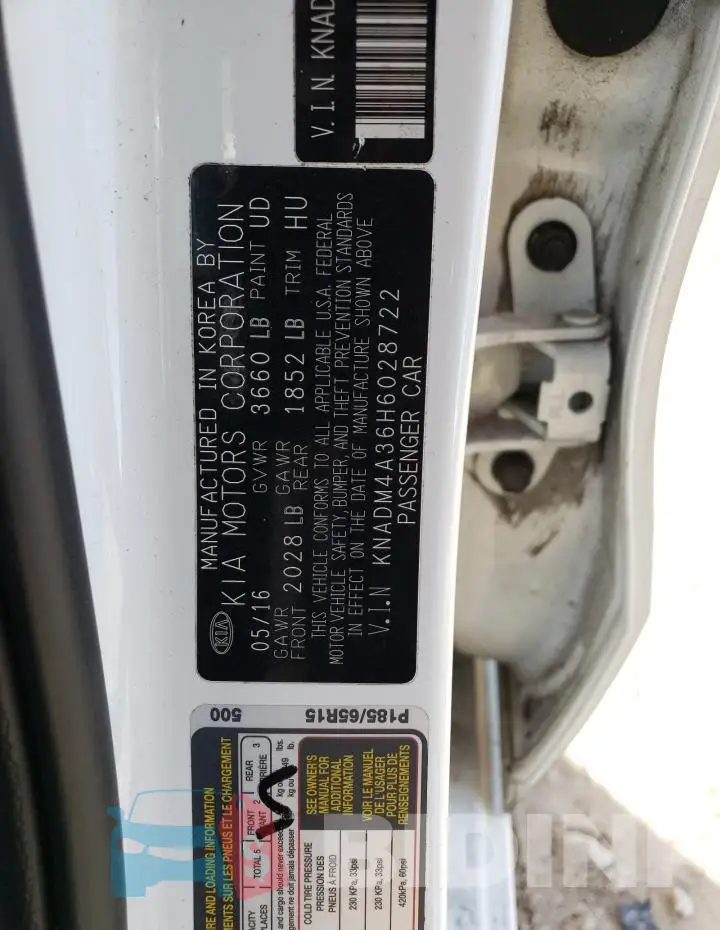 KNADM4A36H6028722 Photo# 12