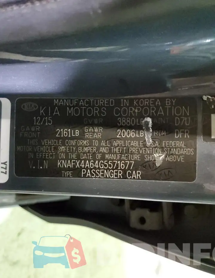 KNAFX4A64G5571677 Photo# 12