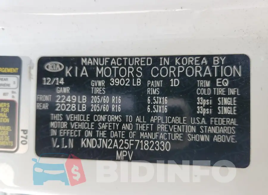 KNDJN2A25F7182330 Photo# 12