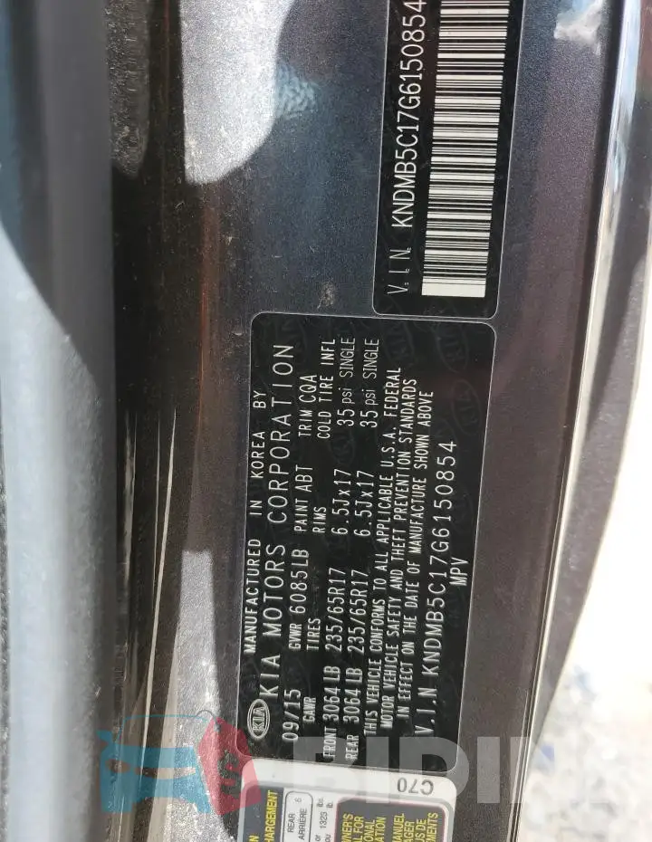 KNDMB5C17G6150854 Photo# 13