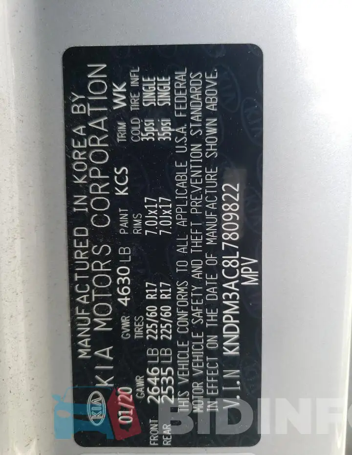 KNDPM3AC8L7809822 Photo# 13