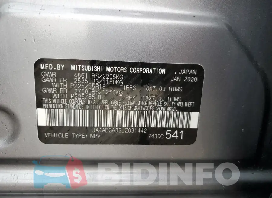 JA4AD3A32LZ031442 Photo# 13