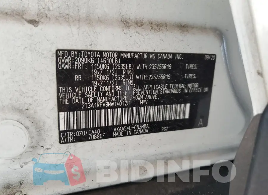 2T3A1RFV8MW140128 Photo# 13