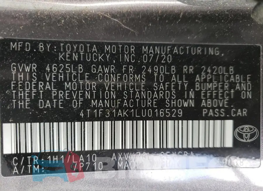 4T1F31AK1LU016529 Photo# 13