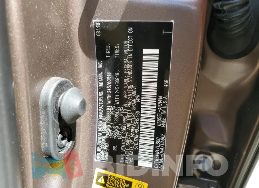 5TDJZRFH9JS915150 Photo# 13