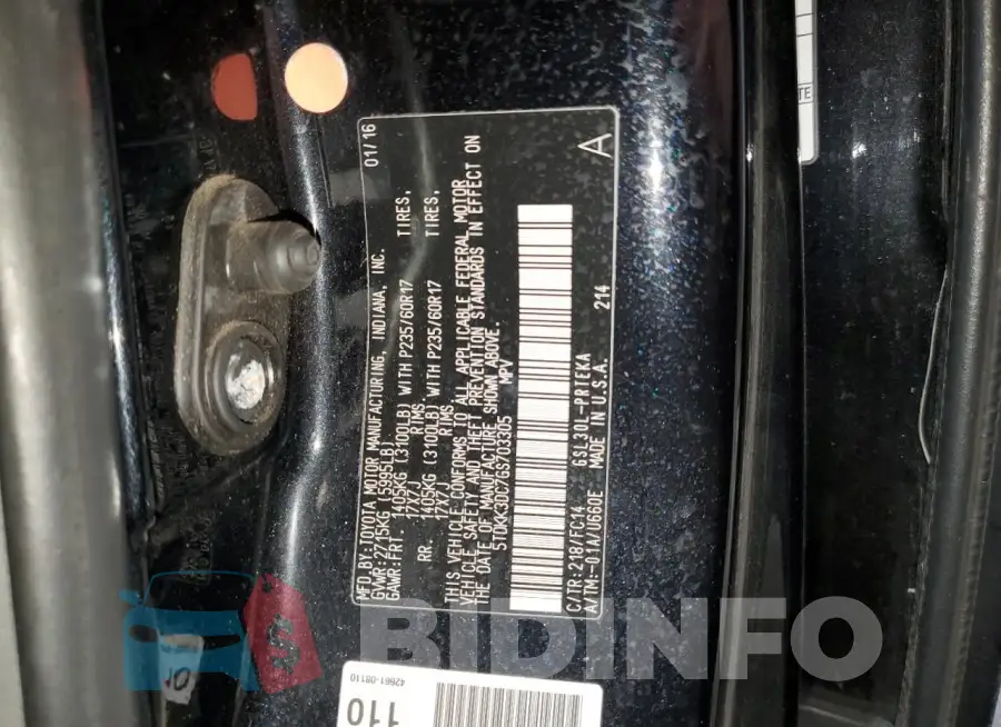 5TDKK3DC7GS703305 Photo# 14