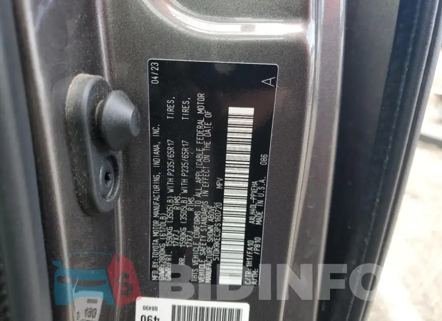 5TDKRKEC3PS160720 Photo# 14