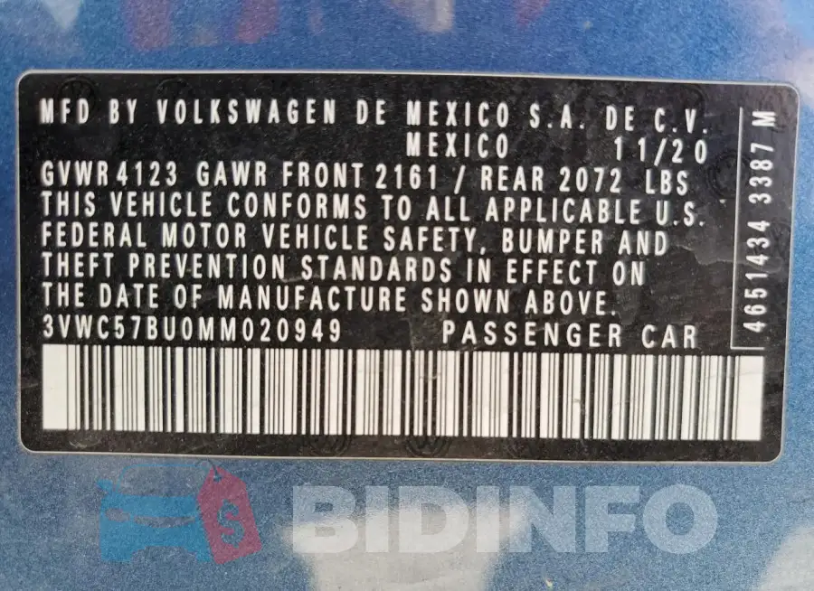 3VWC57BU0MM020949 Photo# 12