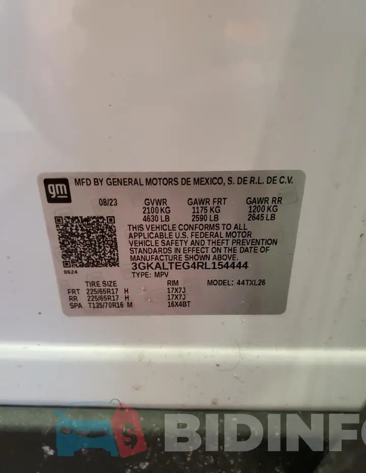 3GKALTEG4RL154444 Photo# 13