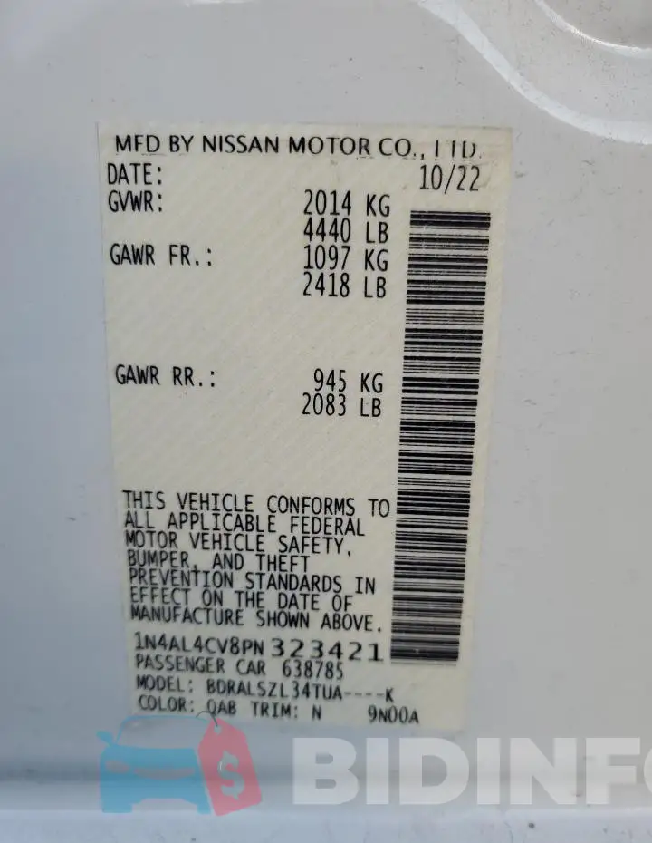 1N4AL4CV8PN323421 Photo# 12