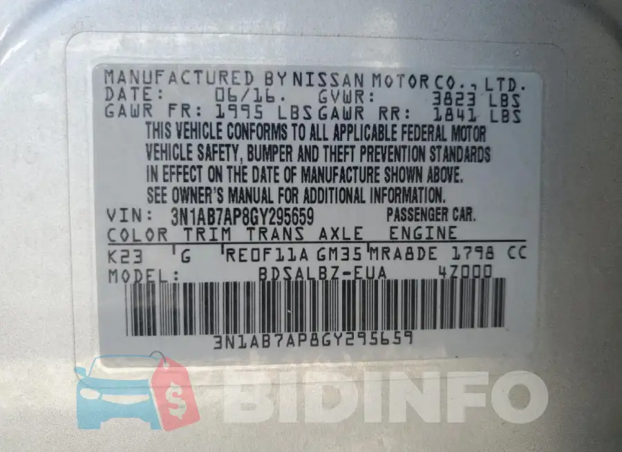 3N1AB7AP8GY295659 Photo# 12