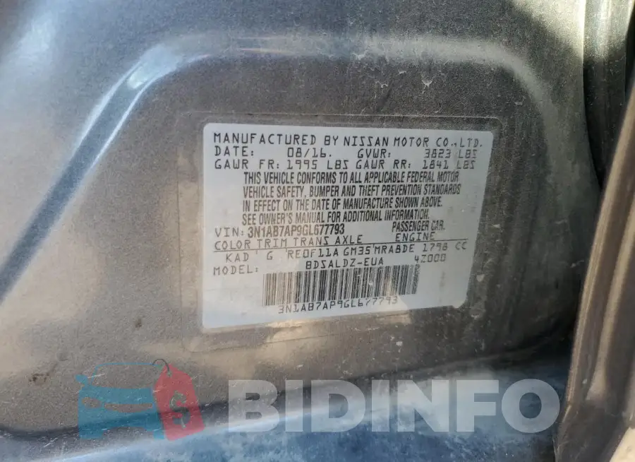 3N1AB7AP9GL677793 Photo# 12