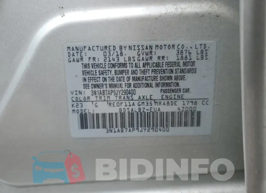 3N1AB7AP9JY290400 Photo# 14