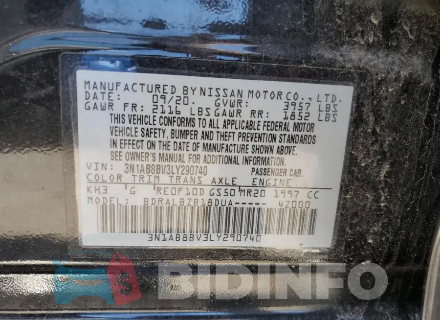 3N1AB8BV3LY290740 Photo# 12