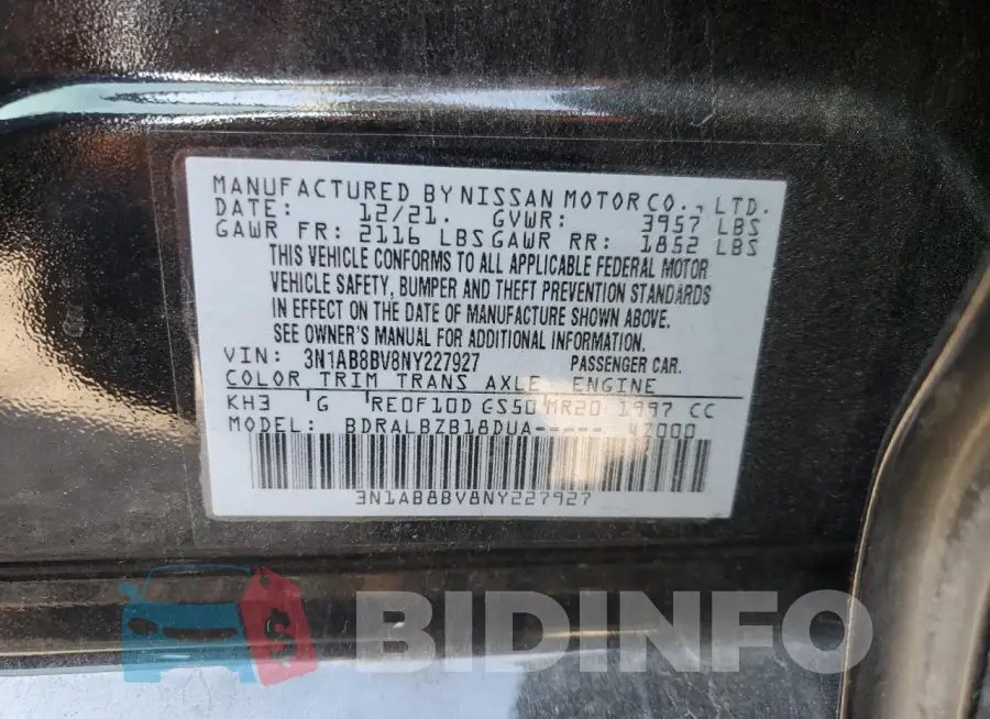 3N1AB8BV8NY227927 Photo# 12