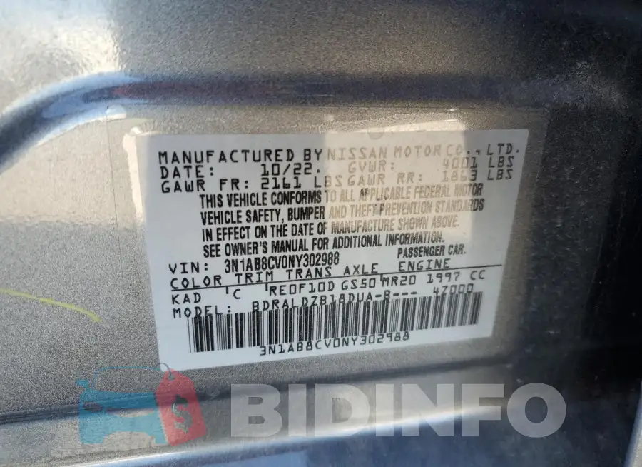 3N1AB8CV0NY302988 Photo# 12