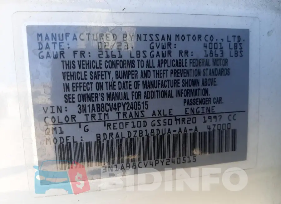 3N1AB8CV4PY240515 Photo# 12