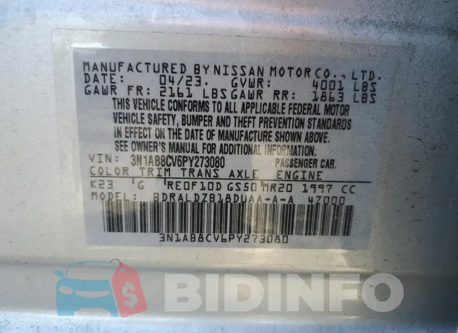 3N1AB8CV6PY273080 Photo# 12