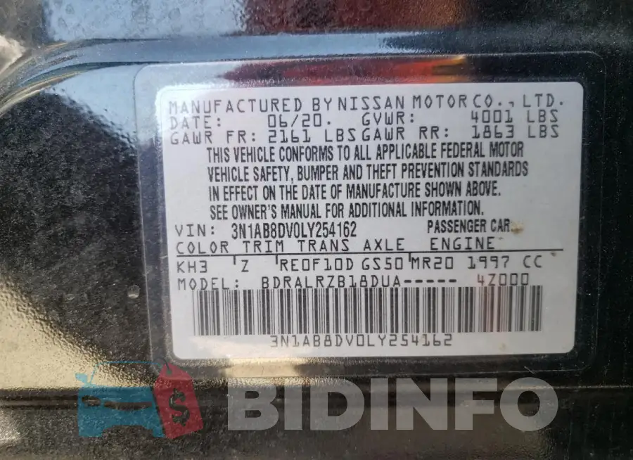 3N1AB8DV0LY254162 Photo# 12