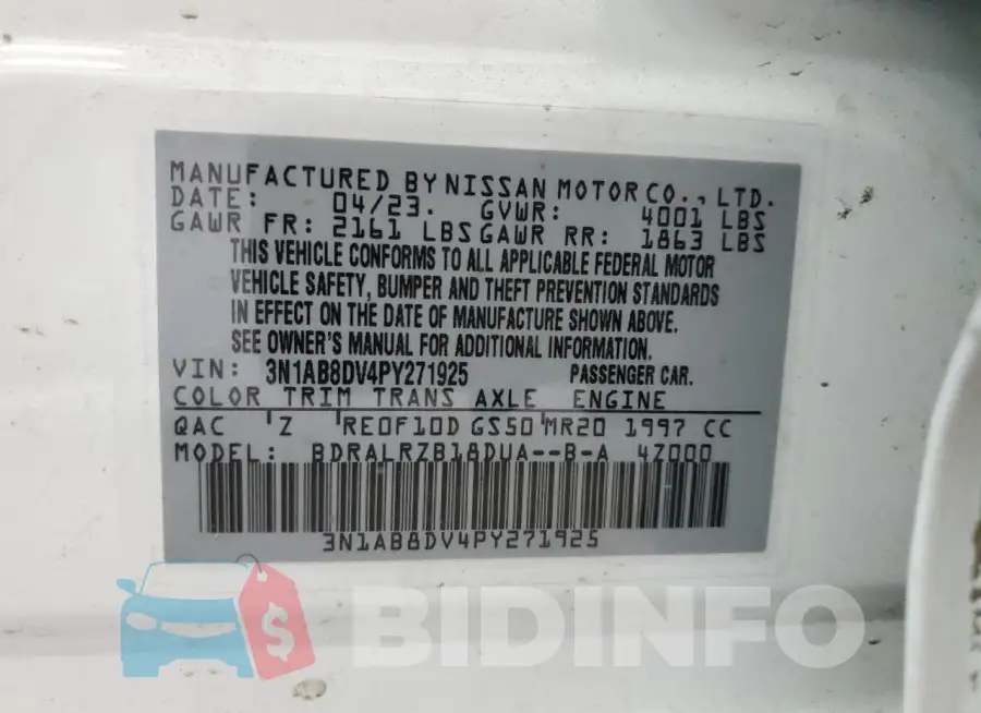 3N1AB8DV4PY271925 Photo# 13