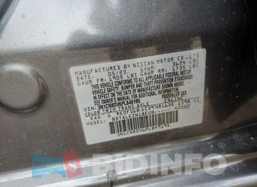 3N1CN8DV6PL849195 Photo# 13
