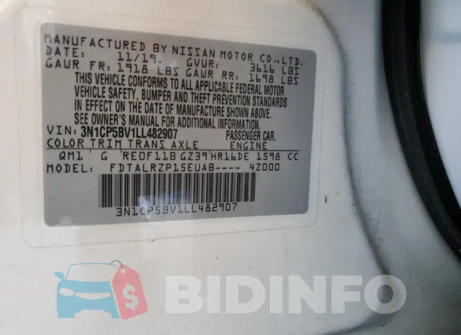 3N1CP5BV1LL482907 Photo# 14