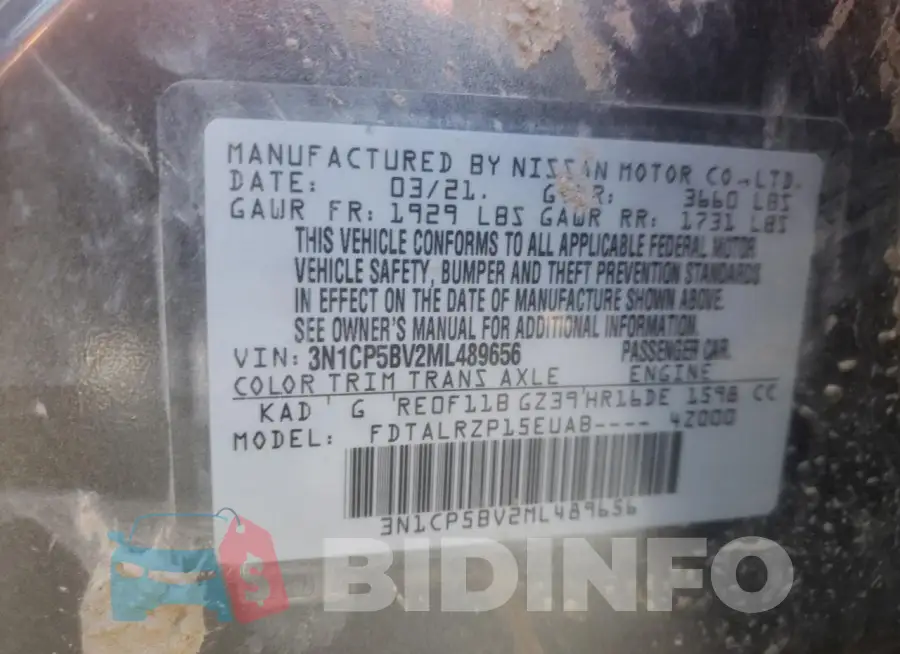 3N1CP5BV2ML489656 Photo# 13