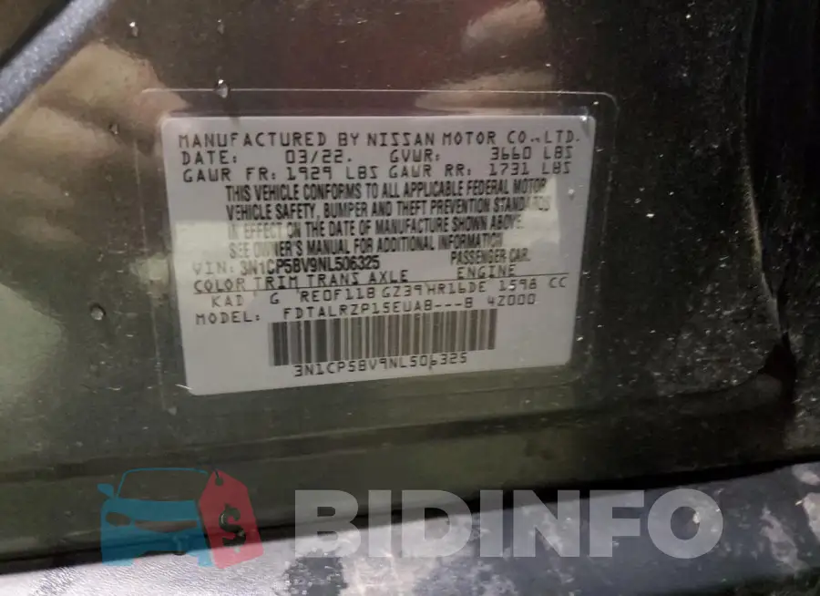 3N1CP5BV9NL506325 Photo# 14