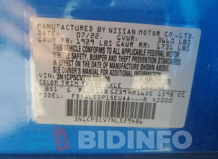 3N1CP5CV7NL529486 Photo# 13